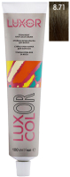 Крем-краска для волос Luxor Professional Luxcolor 8.71 (100мл, светлый блондин шоколадный пепельный) - 