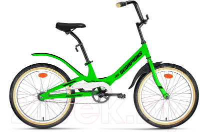 Детский велосипед Forward Scorpions 20 1.0 2022 / RBK22FW20804 (ярко-зеленый/черный)