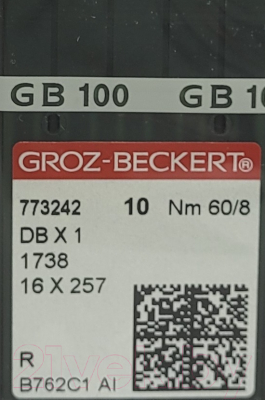 Набор игл для промышленной швейной машины Groz-Beckert DBx1 60 R GB-10 (универсальные)