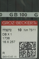 Набор игл для промышленной швейной машины Groz-Beckert DBx1 75 R GB-10 (универсальные) - 
