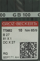 Набор игл для промышленной швейной машины Groz-Beckert DCx27 65 RG GB-10 (универсальные) - 