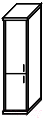 Шкаф-пенал Skyland СУ-1.3(L) с глухой средней и малой дверьми (орех французский)