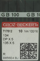 Набор игл для промышленной швейной машины Groz-Beckert DPx5 100 R GB-10 (универсальные) - 