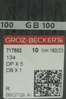 Набор игл для промышленной швейной машины Groz-Beckert DPx5 160 R GB-10 (универсальные) - 