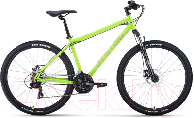 Велосипед Forward Sporting 27.5 2.0 D 2023 / RB3R78136BGNXSR (ярко-зеленый/серебристый)