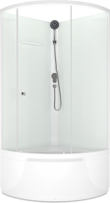 Душевая кабина Domani-Spa Simple 99 High Eco / DS01EcSm99HWCl00-V1.2 (белый/прозрачное стекло) - 