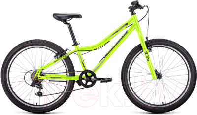 Велосипед Forward Titan 24 1.0 2022 / RBK22FW24841 (ярко-зеленый/темно-серый)