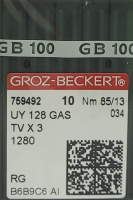 Набор игл для промышленной швейной машины Groz-Beckert UYx128 GAS 85 RG GB-10 (универсальные) - 