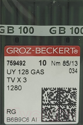 Набор игл для промышленной швейной машины Groz-Beckert UYx128 GAS 85 RG GB-10 (универсальные)
