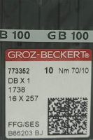 Набор игл для промышленной швейной машины Groz-Beckert DBx1 60 SES GB-10 (для трикотажа) - 