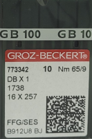 Набор игл для промышленной швейной машины Groz-Beckert DBx1 65 SES GB-10 (для трикотажа) - 