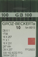Набор игл для промышленной швейной машины Groz-Beckert DBx1 85 SES GB-10 (для трикотажа) - 