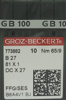 Набор игл для промышленной швейной машины Groz-Beckert DCx27 65 SES GB-10 (для трикотажа) - 