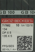 Набор игл для промышленной швейной машины Groz-Beckert DPx5 100 SES GB-10 (для трикотажа) - 