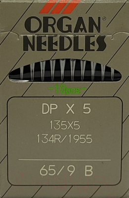 Набор игл для промышленной швейной машины Organ DPx5 65 B (SUK) ORG-10 (для высокоэластичных тканей)