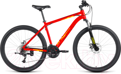 Велосипед Forward Katana 27.5 D 2023 / IB3F7Q164BRDXYE (ярко-красный/желтый)