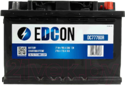Автомобильный аккумулятор Edcon DC77780R (77 А/ч)