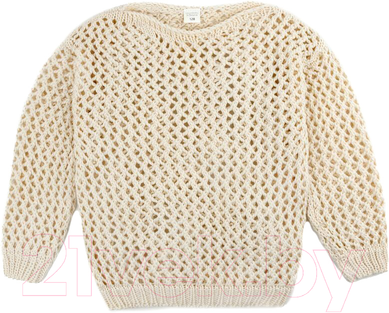Джемпер детский Amarobaby Knit Trend / AB-OD21-KNITT2602/33-128 (молочный, р.128)