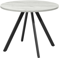 Обеденный стол Millwood Олесунн D1000 (дуб белый Craft/металл черный) - 