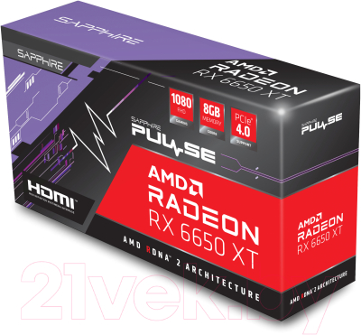 Видеокарта Sapphire Pulse Radeon RX6650XT 8GB GDDR6 (11319-03-20G)