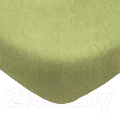 Простыня Luxsonia Махра на резинке 90x200 / Мр0020-4 (салатовый)