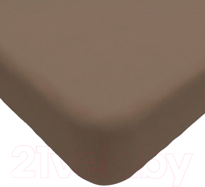 Простыня Luxsonia Трикотаж на резинке 120x200 / Мр0010-23 (мокко)