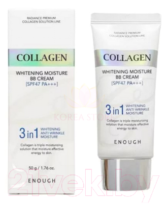 BB-крем Enough Collagen 3 In 1 Whitening Moisture Bb Сream SPF47 PA++ (50мл)