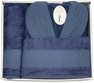 Комплект текстиля для ванной Karven Jagarli / В 1117 (темно-синий)
