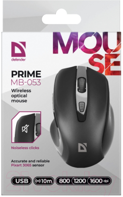 Мышь Defender Prime MB-053 / 52053 (черный)