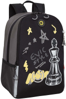Школьный рюкзак Grizzly RB-351-6 (черный/серый) - 