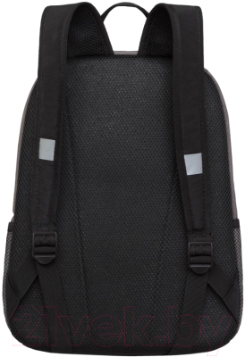 Школьный рюкзак Grizzly RB-351-6 (черный/серый)