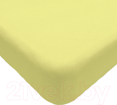 Простыня Luxsonia Трикотаж на резнке 120x200 / Мр0010-3 (нежно-желтый)