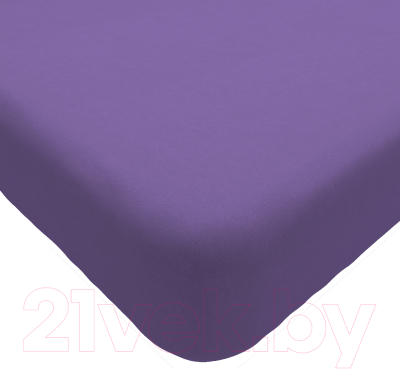 Простыня Luxsonia Трикотаж на резинке 200x200 / Мр0010-11 (фиолетовый)