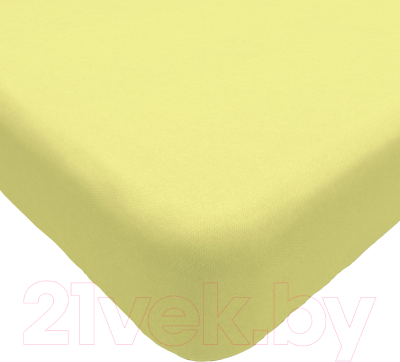 Простыня Luxsonia Трикотаж на резинке 200x200 / Мр0010-3 (нежно-желтый)