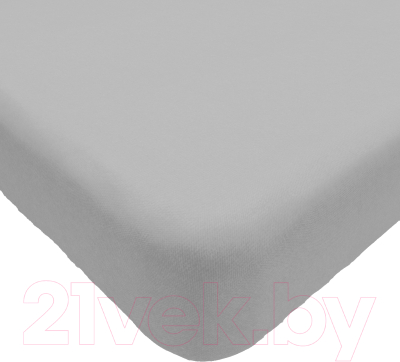 Простыня Luxsonia Трикотаж на резинке 200x200 / Мр0010-10 (светло-серый)