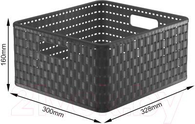 Корзина Rotho Country / 1116808853 (антрацит)
