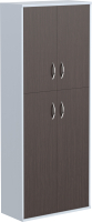 Шкаф Skyland СТ-1.8 с глухими малыми и средними дверьми (венге магия/металлик) - 