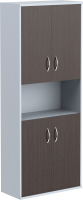 Шкаф Skyland СТ-1.5 с двумя комплектами глухих малых дверей (венге магия/металлик) - 