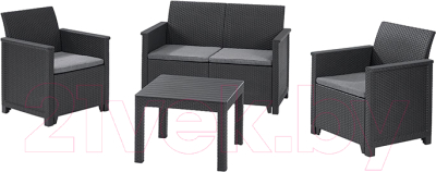Изображение товара Комплект садовой мебели Keter Elodie 2 Seater / 253948 (графит)
