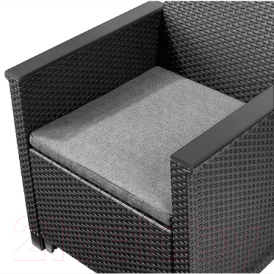 Изображение товара Комплект садовой мебели Keter Elodie 2 Seater / 253948 (графит)