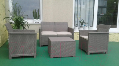 Комплект садовой мебели Keter Elodie 2 Seater / 254091 (капучино)