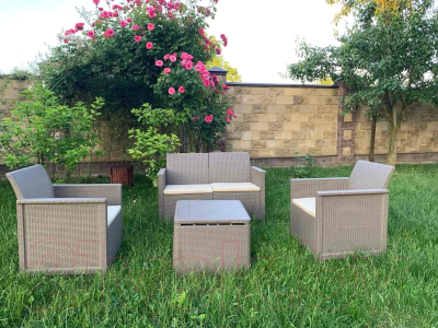 Комплект садовой мебели Keter Elodie 2 Seater / 254091 (капучино)