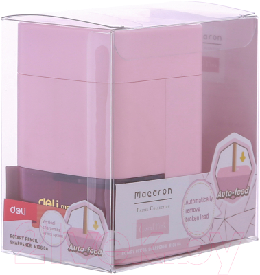 Точилка Deli Macaron / R10604PINK (розовый)