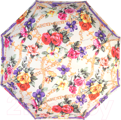 Зонт складной Moschino 7700-OCA Flowers And Chains Beige