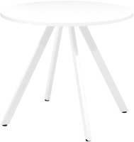 Обеденный стол Millwood Олесунн D900 18мм (белый/металл белый) - 