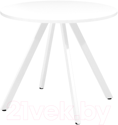 Обеденный стол Millwood Олесунн D900 18мм (белый/металл белый)