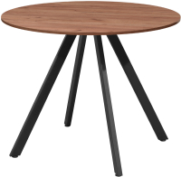 Обеденный стол Millwood Олесунн D900 18мм (дуб табачный Craft/металл черный) - 