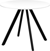 Обеденный стол Millwood Олесунн D900 18мм (белый/металл черный) - 