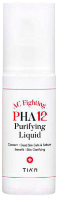 Эссенция для лица TIAM AC Fighting PHA 12 Purifying Liquid Для проблемной кожи (80мл)