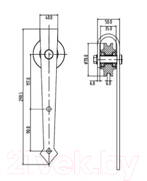 Комплект фурнитуры для раздвижных дверей PSG Barndoor 76.002